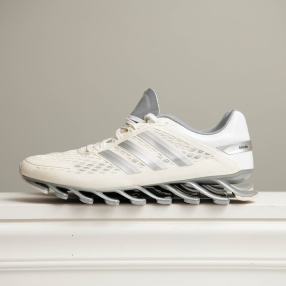 Adidas Springblade Razor Men's Running Shoes Size 12 White Silver Gray Sneakers - Picture 3 of 7